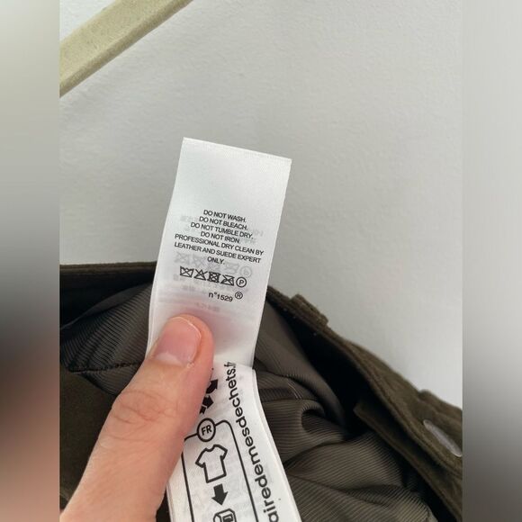 Ralph Lauren Olive Green pants 100% goat suede size 10 NWT - Picture 13 of 13